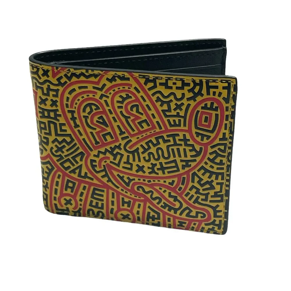 Coach Mickey Mouse X Keith Haring Billfold Wallet